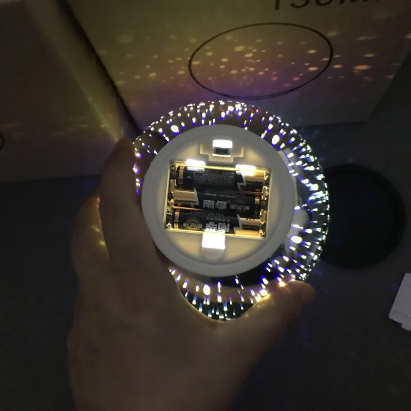 Цветной 3D стеклянный чехол Светодиодный Ночник проектор Волшебная настольная