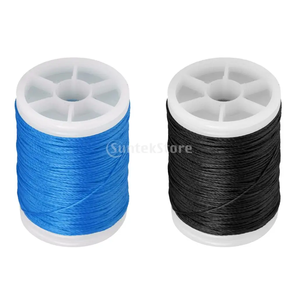

110m Fiber Archery Bow String Serving Bowstring Protect 1 Blue+ 1 Black