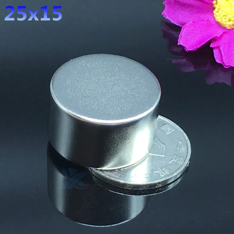 5 шт. объемные Маленькие Круглые неодимовые Дисковые магниты Dia25mmx15mm N35 Супер мощный сильный редкоземельный магнит 25*15
