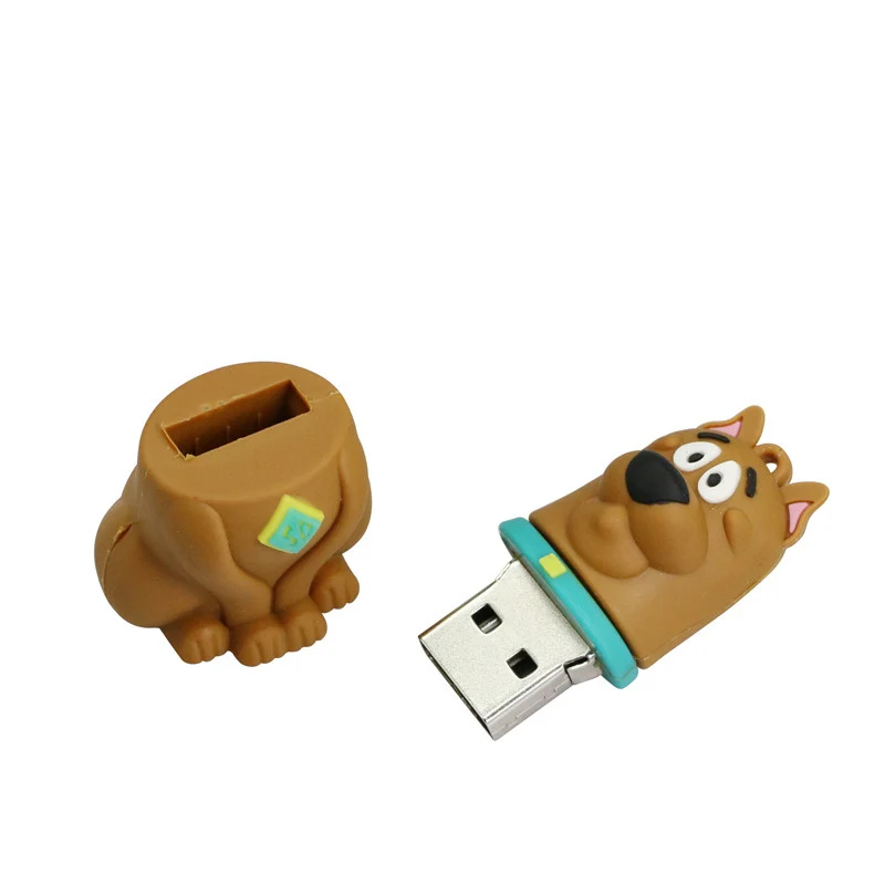 Мини-коричневый Мопс флэш-накопитель 64GB подарок Usb 2,0 флэш-память 4 ГБ 8 ГБ мультфильм декоративная собака Usb флэш-накопитель бульдог Pendrive U диск запоминающее устройство