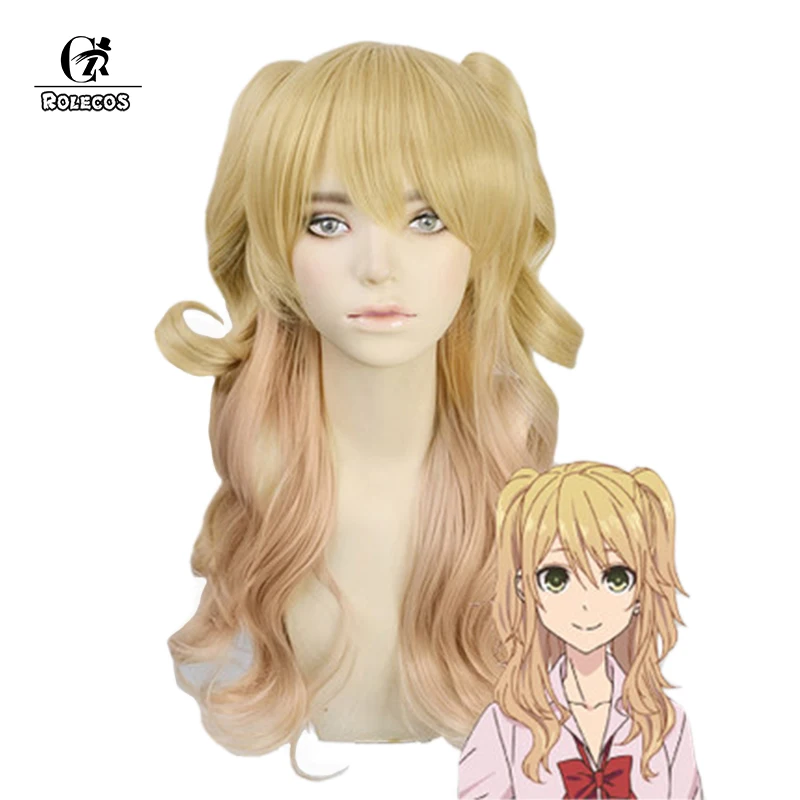 ROLECOS 2018 Аниме Косплей цитрусовые Aihara Yuzu головные уборы 60 см/23 63 дюйма светлые