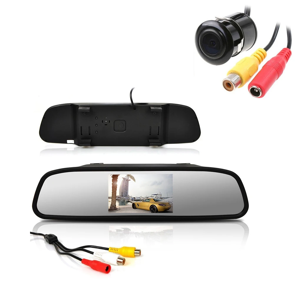 Система помощи при парковке автомобиля 4 3 дюйма цифровое зеркало TFT с ЖК-дисплеем