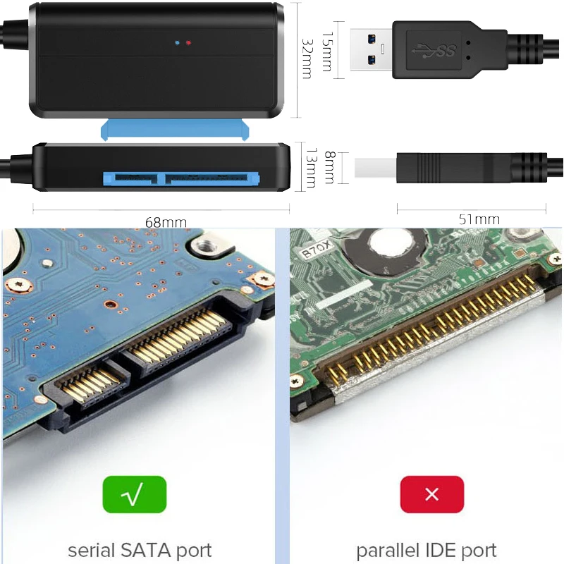 Кабель INGELON sata на usb для жесткого диска USB 3 0 легкая передача адаптер Sata 2 5 HDD