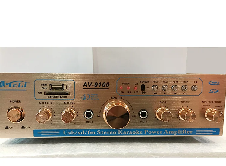 2018 домашний усилитель высокой мощности ktv караоке Hi Fi аудио AV 9100|Усилители