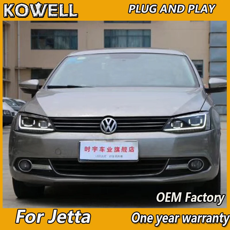 Автомобильный Стайлинг KOWELL для VW JETTA MK6 2011 2012 2013 2014-2017 светодиодные фары DRL +