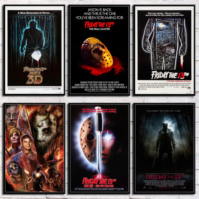 P733 пятница 13th Jason Voorhees классический фильм ужасов картина шелк Холст плакат настенный домашний декор