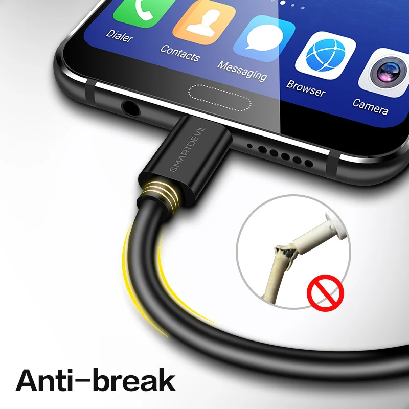 USB Type C кабель SmartDevil для Samsung Galaxy S10 S9 Plus мобильный телефон с функцией быстрой