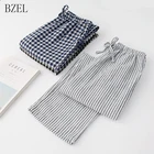 Осенняя Хлопковая мужская пижама BZEL, простая одежда для сна, штаны, Пижама для мужчин, мужские брюки, пижама