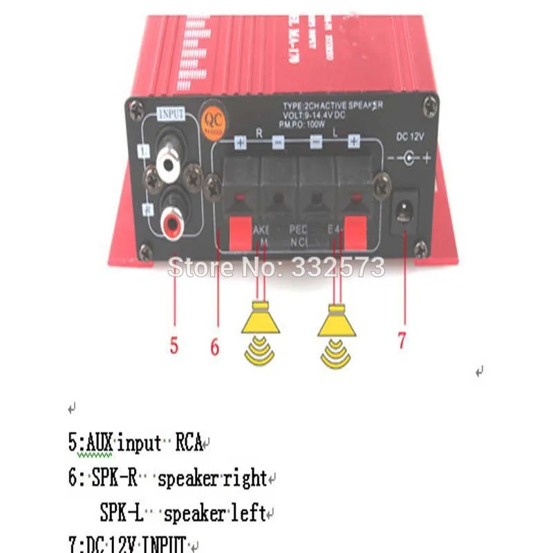 2015 Новый мини автомобильный Hi Fi Цифровой MA 170 USB FM цифровой усилитель мощности
