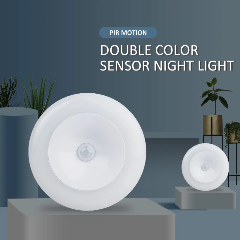 

CSTT Sanitized TiO2 housing PIR sensor night light and smart 2-color warm white & cool white selection in one device 10-Pack