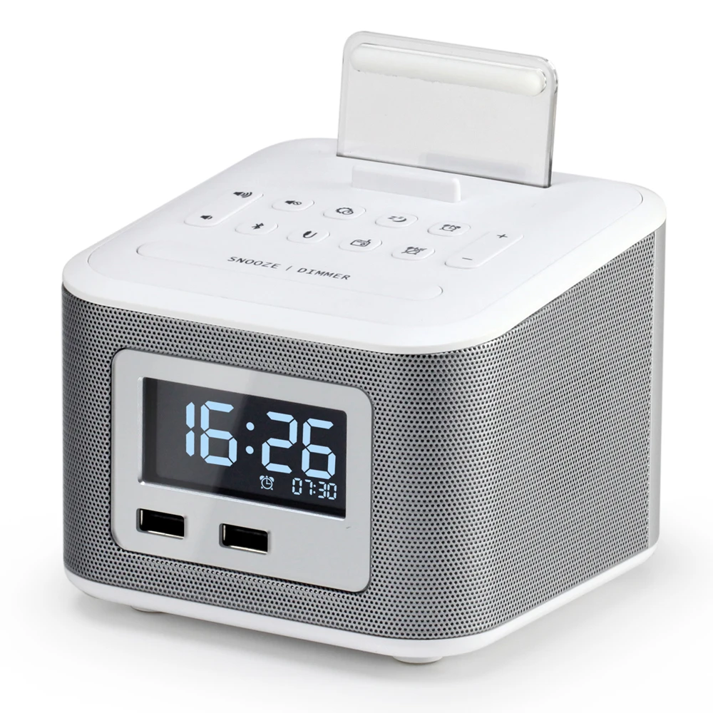 Homtime динамик Bluetooth портативный звуковой ящик беспроводной бумбокс FM радио часы и