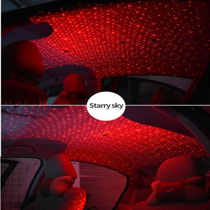 USB LED Автомобильный атмосферный окружающий звездный свет голосовое