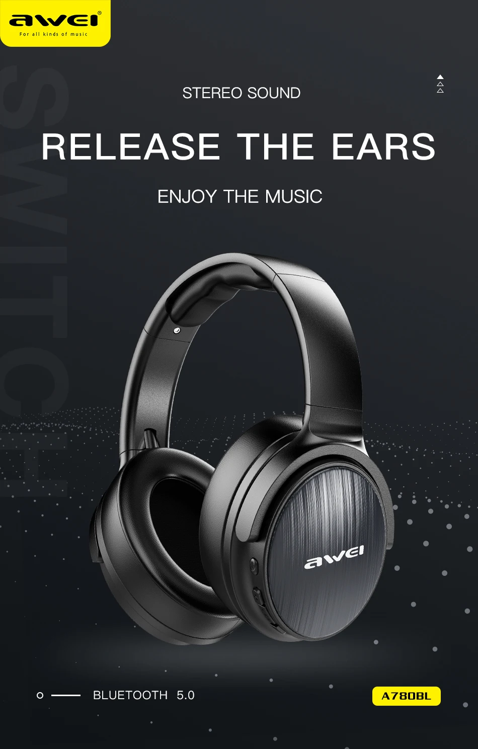 AWEI A780BL Bluetooth 5,0 беспроводные наушники Bluetooth наушники гарнитура с микрофоном складные Игровые наушники для iPhone samsung