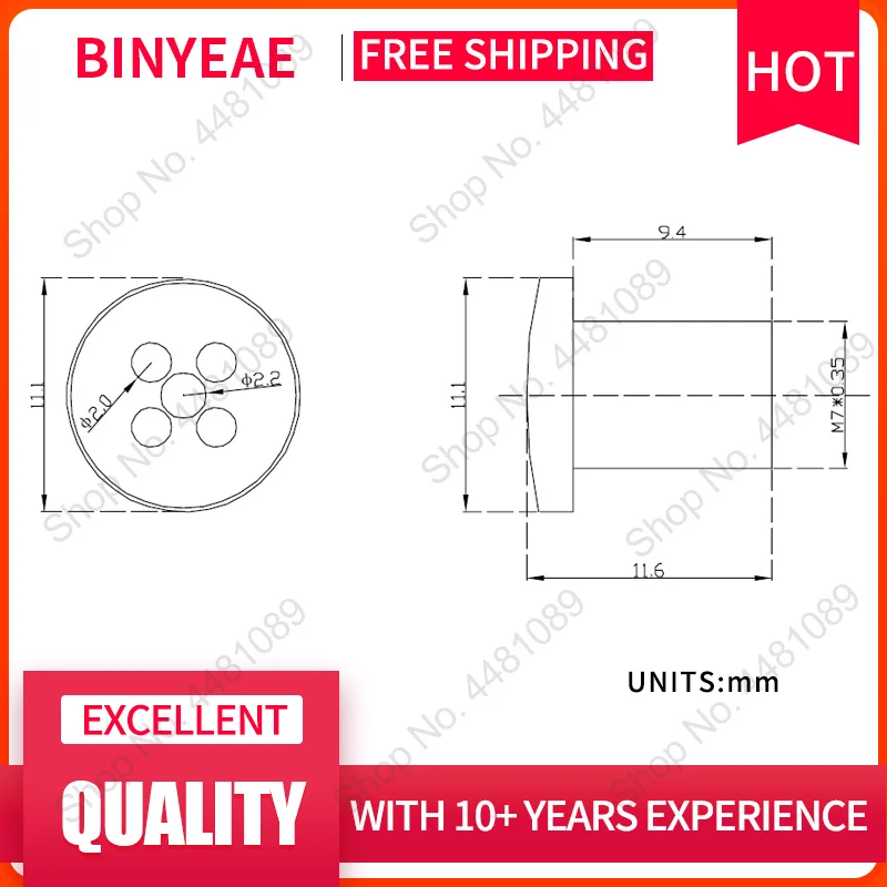 BINYEAE M7 кнопка-объектив FL 12 мм контактный объектив с отверстием для 1/3 CCD с F2.0 Мини CCTV HD 1 мегапиксельный объектив для камер безопасности объектив