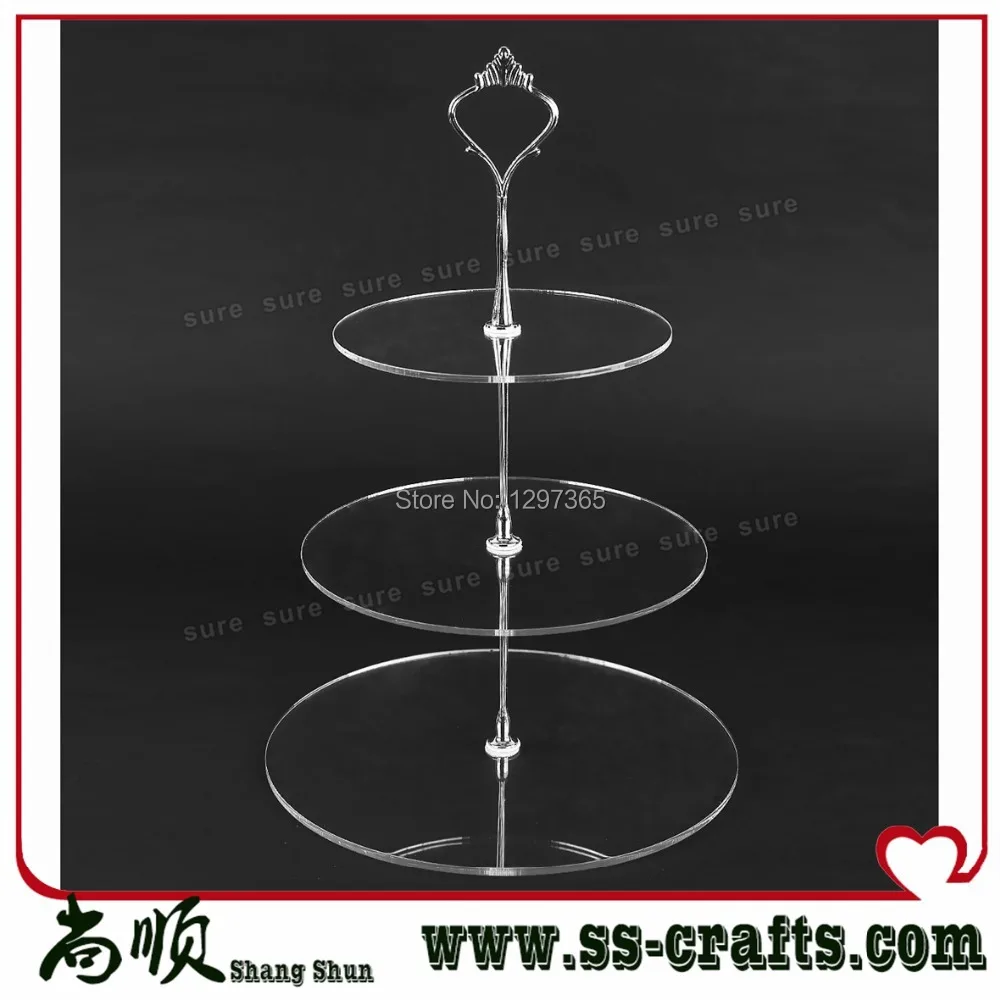 3 уровневая акриловая круглая подставка для кексов/Подставка кексов на день