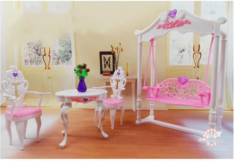 Оригинальные аксессуары для Барби принцесса качели musement park ame house 1/6 bjd кукла мебель Каса да boneca miniatura игрушка - Цвет: not include the doll