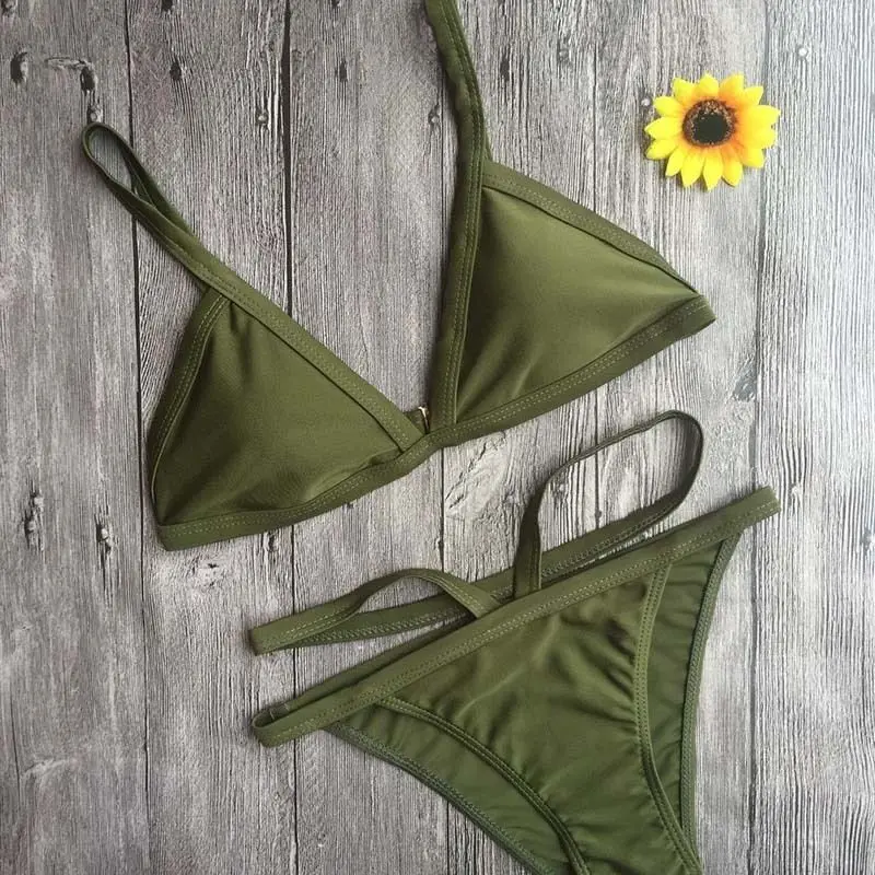 Лидер продаж 2017 Новый сексуальный женский комплект бикини купальник бандажный