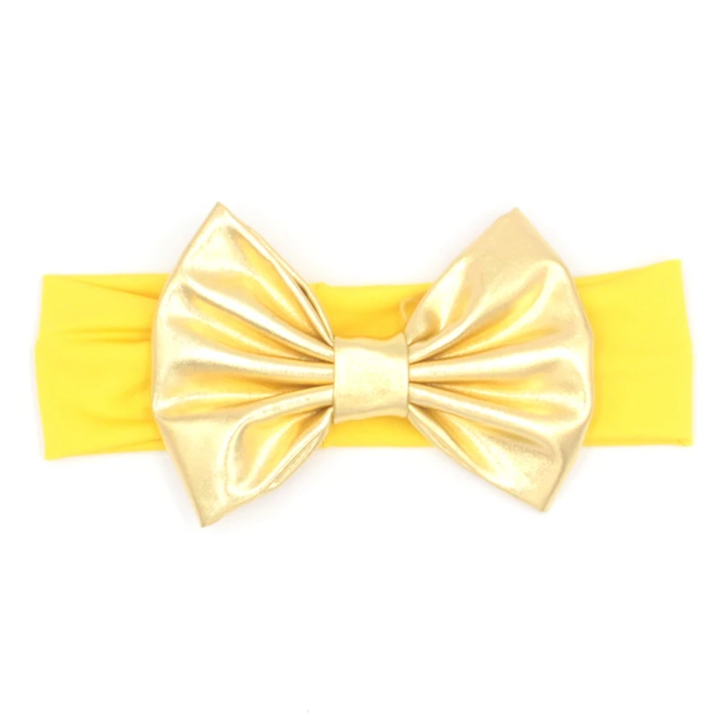 10 шт./лот 5 ''эластичная повязка на голову с металлическим бантом для девочек