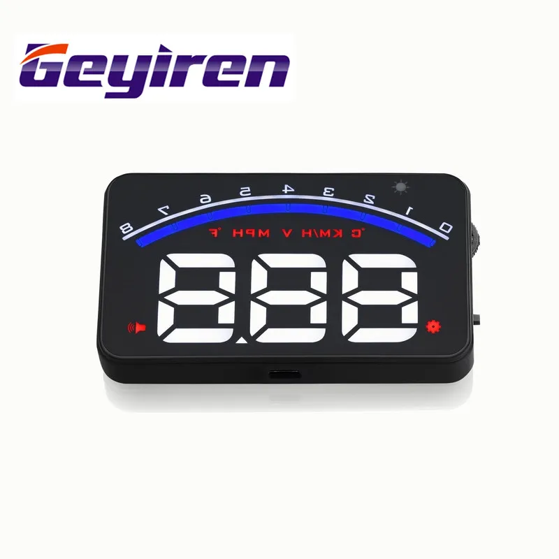 Geyiren M6 Универсальная автомобильная HUD odb2 Скорость ometer Head Up Дисплей лобовое стекло