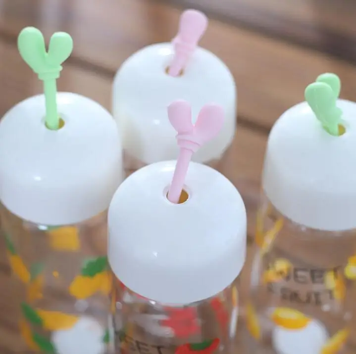 TECHOME New Cartoon Fruit Bottle Creative Household Outdoor Sport Water Student Couple Gift Glass Drinking | Дом и сад