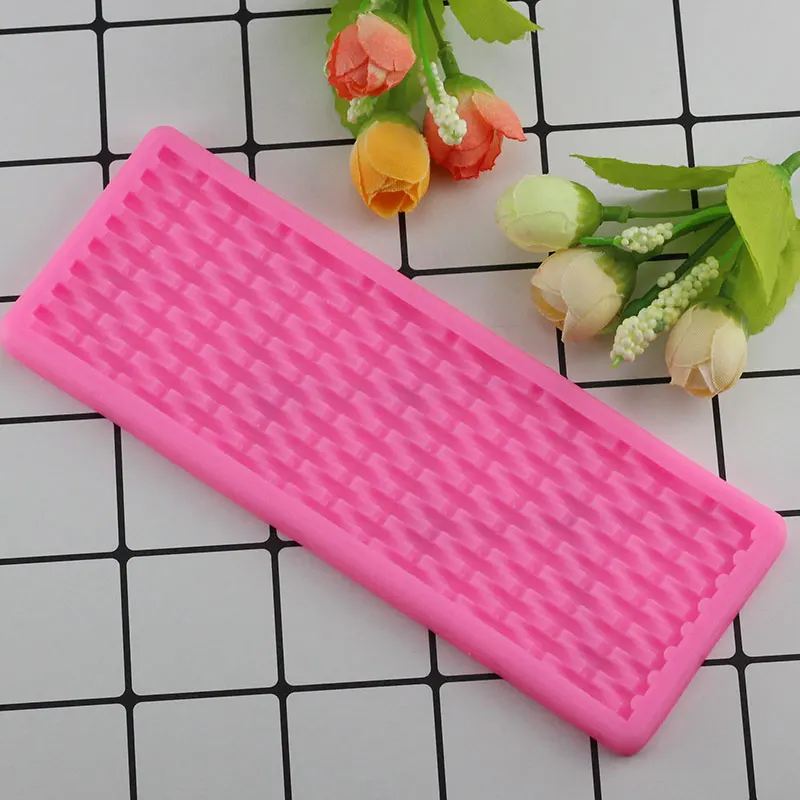 Mujiang DIY ротанг Плетеный длинный канат торт кайма силиконовый кружевной коврик плесень инструменты для украшения тортов из мастики шоколадные формы для мастики