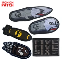 3pcs angry flying bullet 556 embroidery patch tactical military patches diy emblem badge for clothing combat embroidered patches