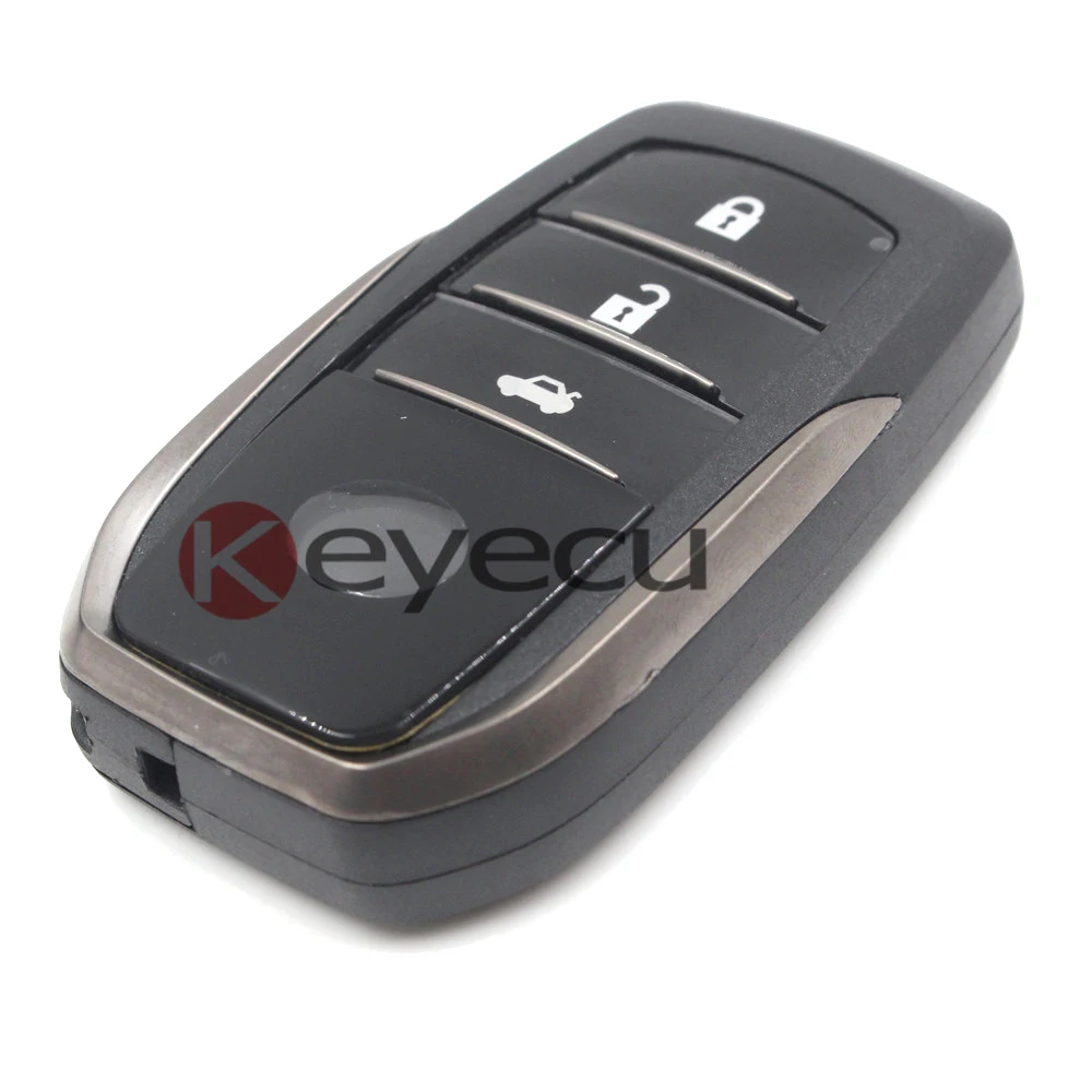 KEYECU Новый умный дистанционный чехол для ключей Fob 3 кнопки Toyota Highlander Land Cruiser + Uncut