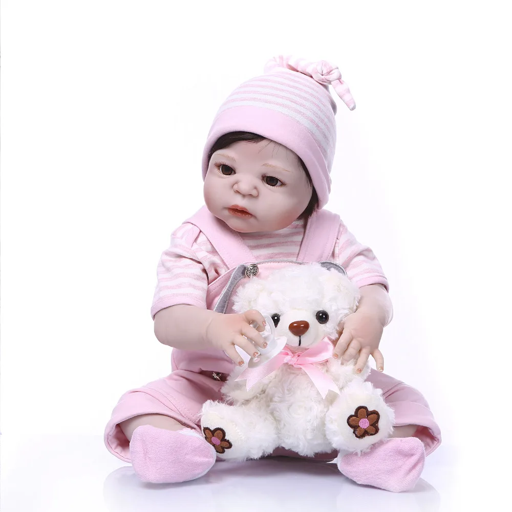 Nicery 22 дюйма 55 см Bebe Reborn Doll Жесткий Силиконовый мальчик девочка игрушка Baby подарок
