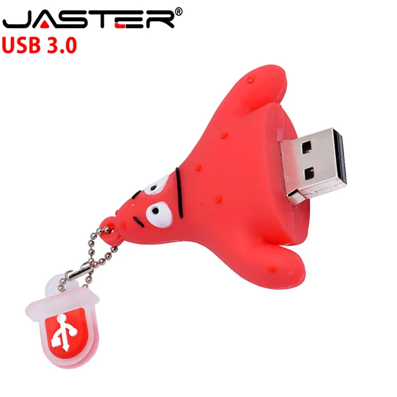 JASTER Мультфильм Горячая Usb 3,0 высокоскоростной мультфильм Губка Боб серии флэш-накопитель 64 ГБ 32 ГБ 16 ГБ 8 ГБ 4 ГБ ручка-накопитель фактическая емкость