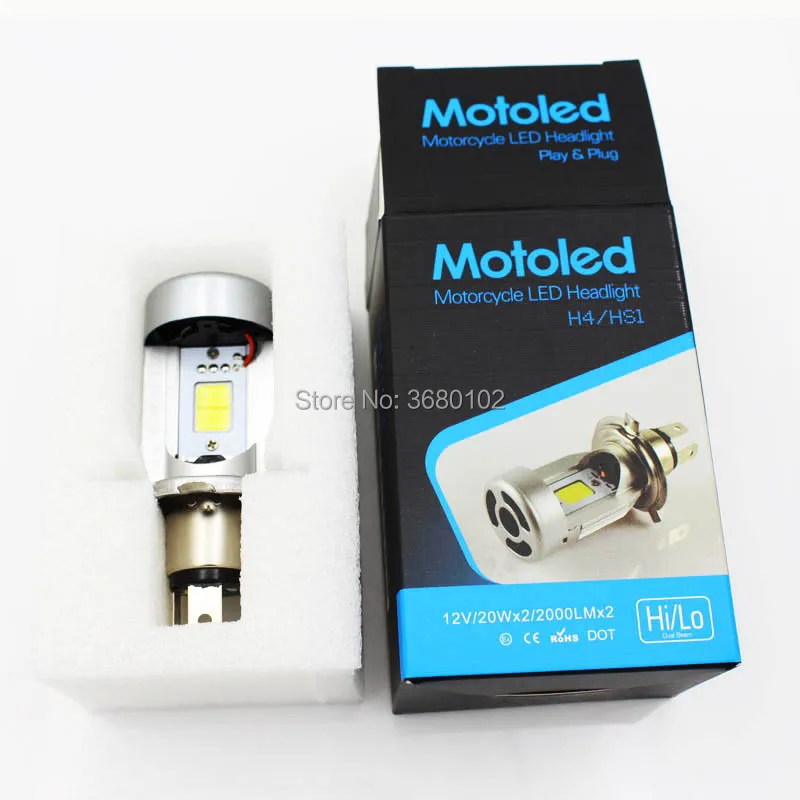 H4 moto rcycle светодиодный головной светильник hs1 led rbike лампы h4 Moto Высокий Низкий 20 Вт