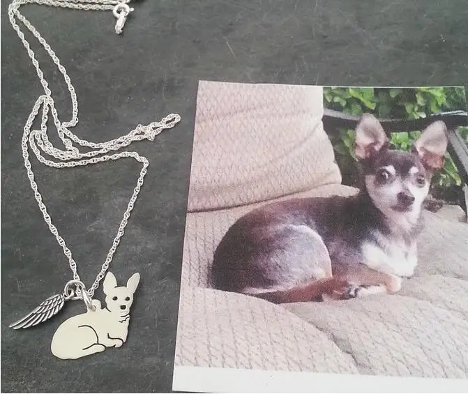 Ожерелье для чихуахуа на заказ кулон вашего питомца ювелирное изделие с памятью
