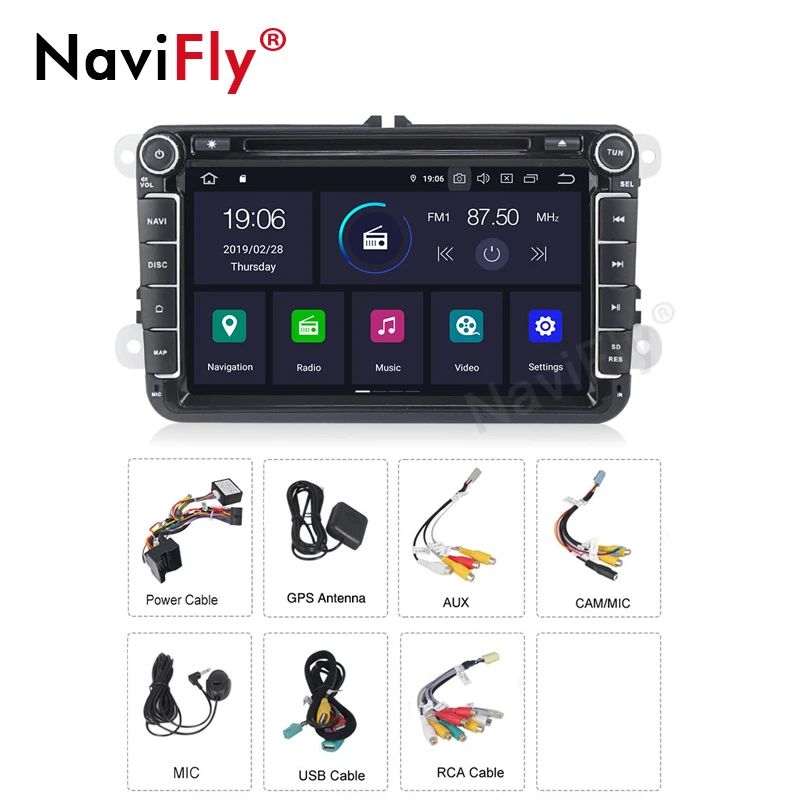 Бесплатная доставка! 8 &quotAndroid 9 0 IPS DSP автомобильный dvd плеер GPS Navi для VW/Golf 5