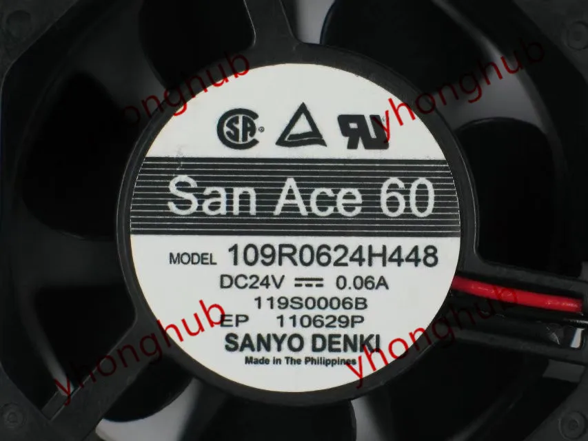 Вентилятор охлаждения сервера SANYO DENKI 109R0624H448 DC 24 В 0 06a 60x60x25 мм | Компьютеры и офис