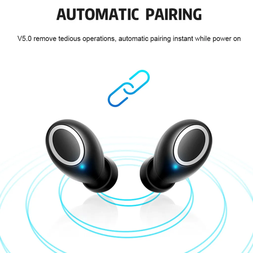 Настоящие Беспроводные спортивные наушники Mini Twins Bluetooth вкладыши стереонаушники
