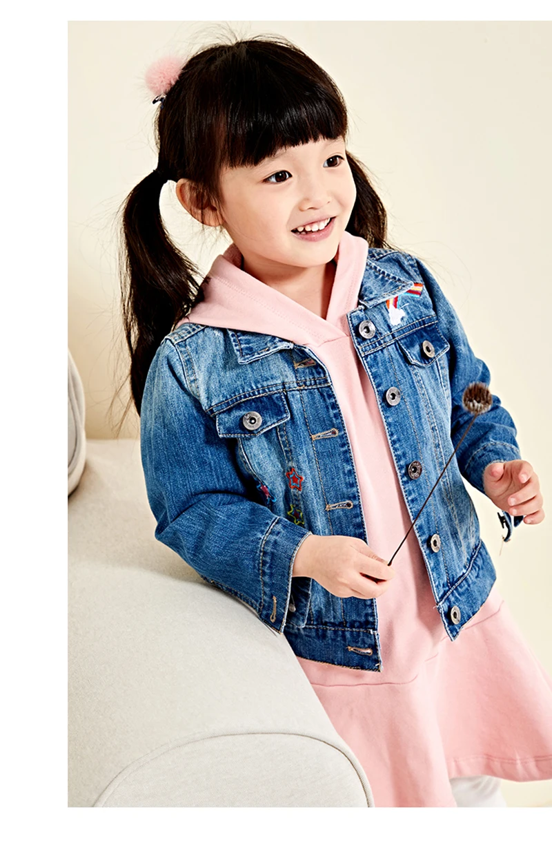 Fashion Girls Jackets And Coats Unicorn Embroidery Boys Denim Coat Kids Jackets Spring Autumn Denim Jackets For Children Coat