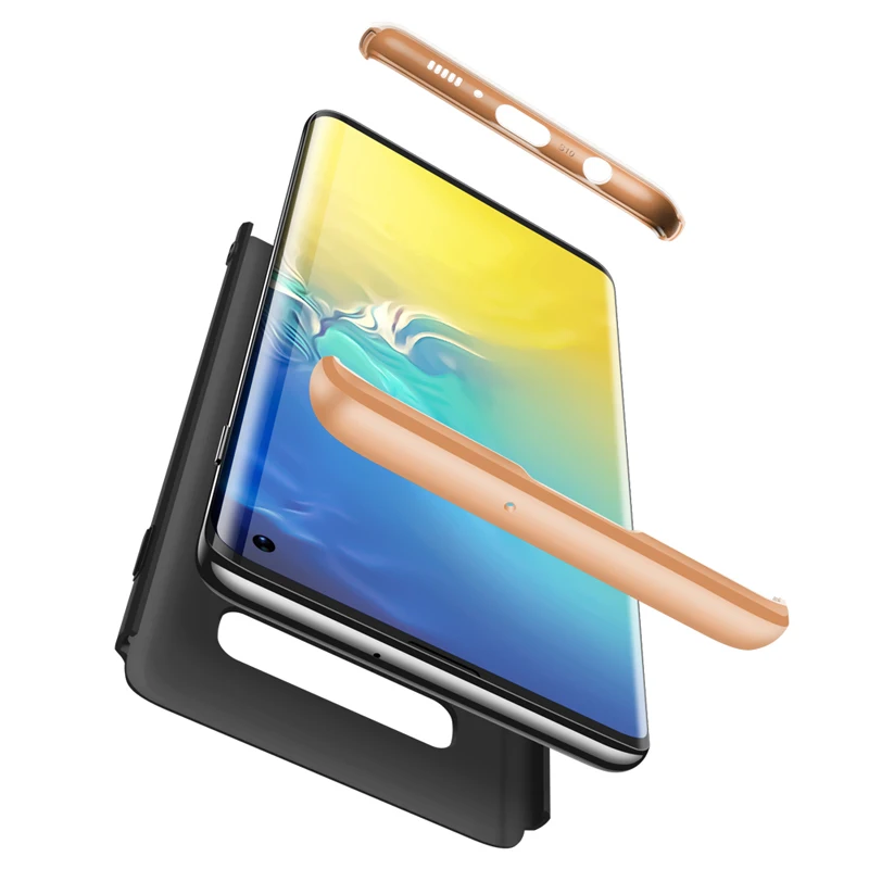 Роскошный чехол 3 в 1 для Samsung S10 Plus S10e жесткий матовый телефона Galaxy S10E Lite Защитные