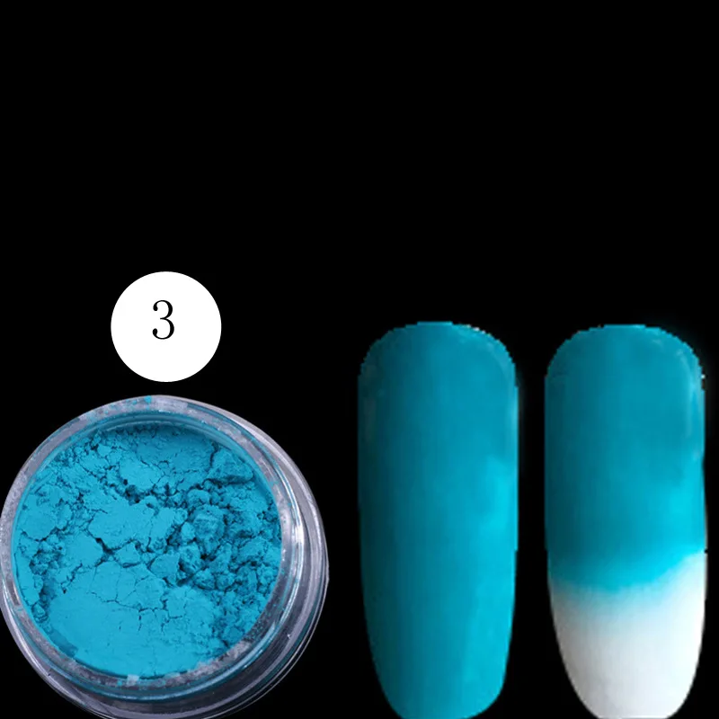 Термохромный пигмент 12 банок/набор термальный меняющий цвет порошок для