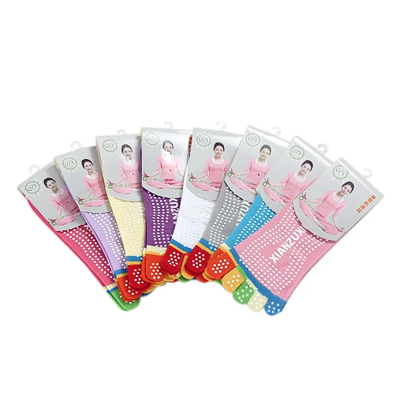 1 пара женские носки для йоги профессиональные Нескользящие осенне зимние