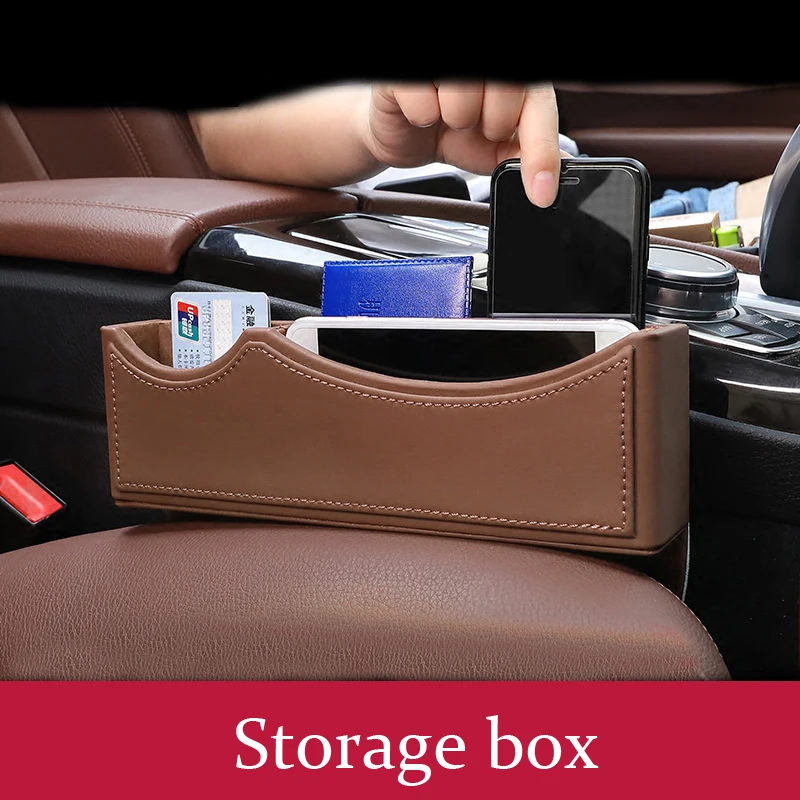 

Car Styling Car Seat Gear Shift Side Storage Box Holder Organizer Gap Slit filler Holder Phone Pad Card Coins Box Accessories
