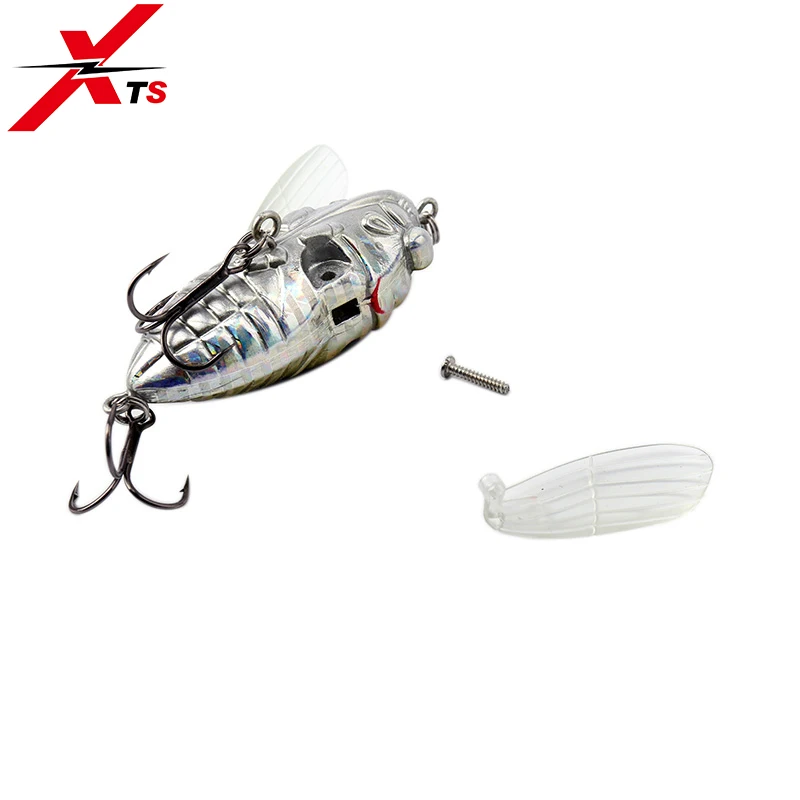 XTS Fishing Lure 40mm 5.5g/55mm 12g Wobblers Artificial Cicada 4 Colors Crankbait 3D Eyes Floating With Strong Hooks 5276 | Спорт и