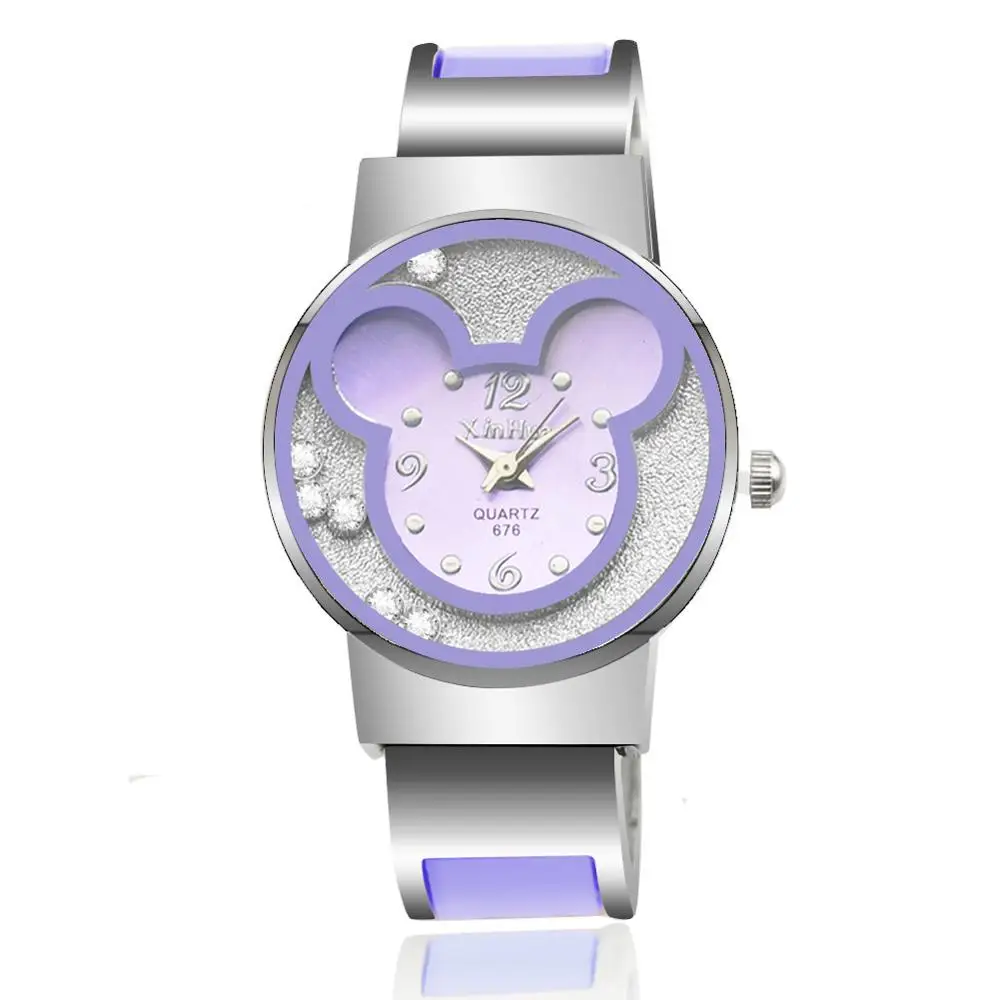 Женские часы montre mickey femme женские из нержавеющей стали relogio feminino Zegarek Damski 2019 Saati 848 |