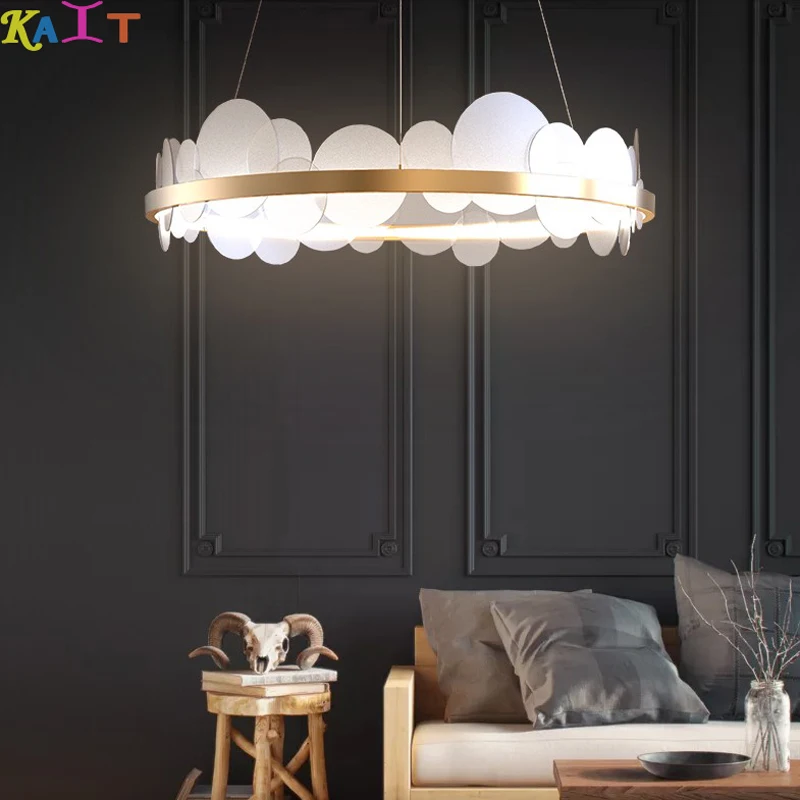 Простая постмодернизированная Золотая фотовссветильник светодиодные люстры