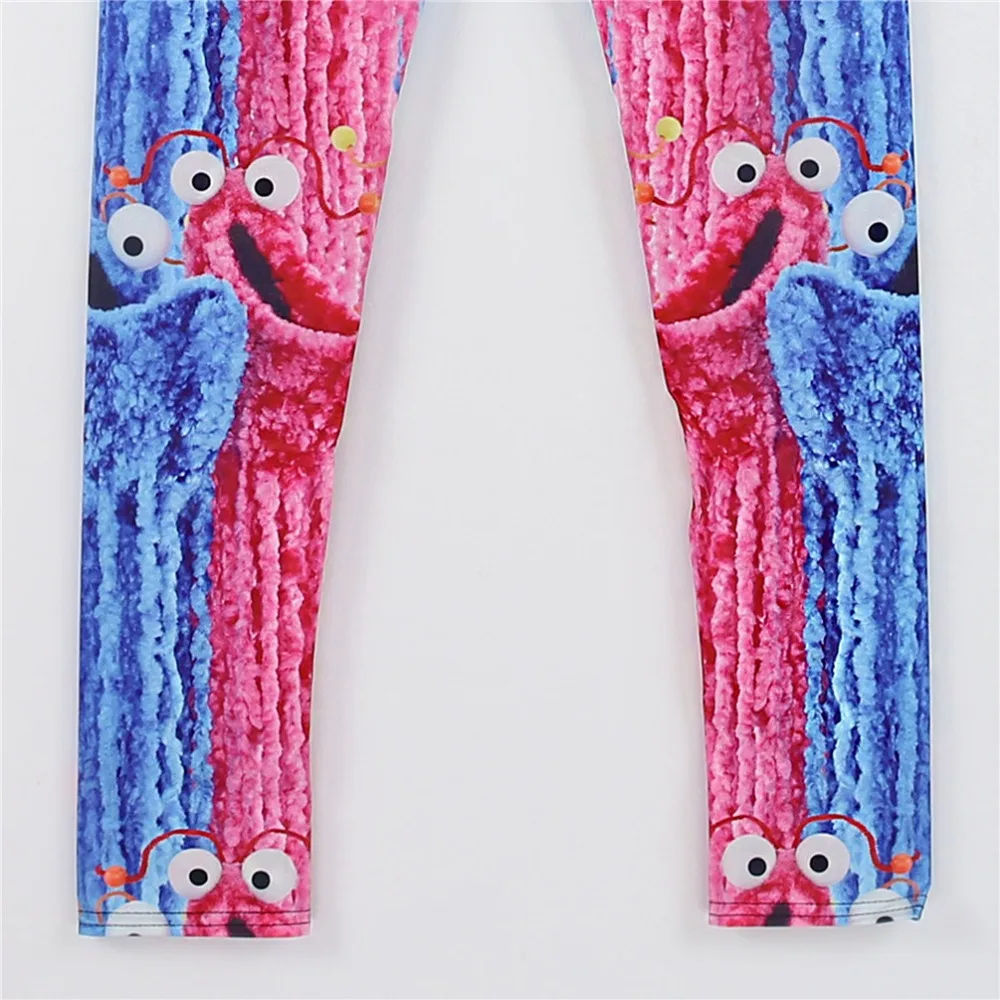 

Digital PrintingElastic Casual Pants Cute worm Pattern Women Leggings 7 sizes Fitness Clothing Free Shipping