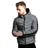 down jacket 2018 winter puffer jacket men hooded long sleeve grey plus size sporty gym jackets casual bubble coat men streetwear