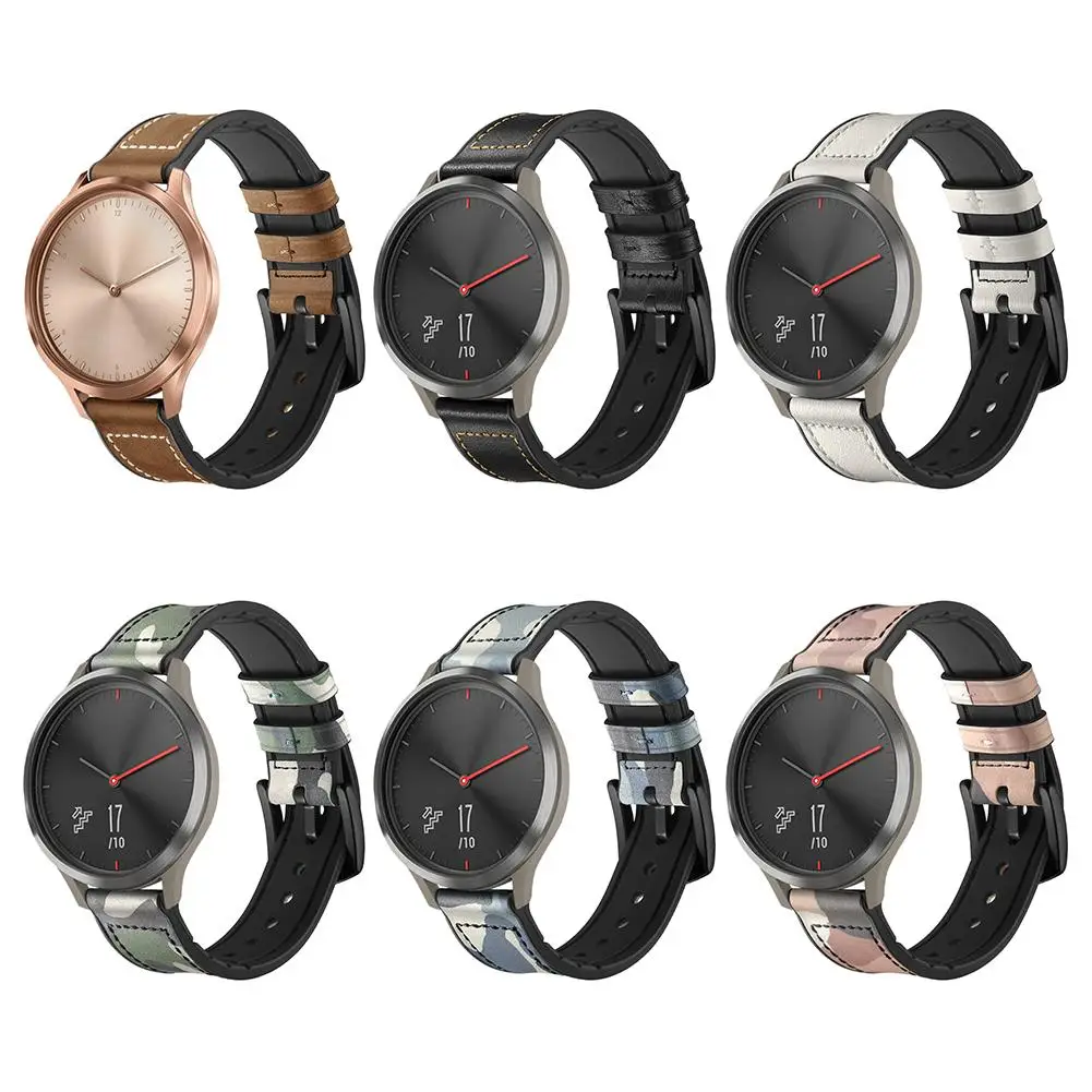 Кожаный ремешок для часов Garmin Vivoactive3 VivomoveHR силиконовая наклейка первый слой