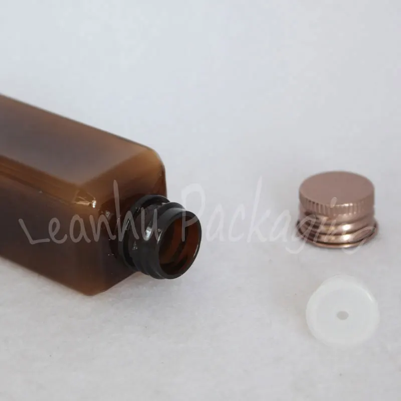 50 мл коричневая квадратная пластиковая алюминиевая крышка от бутылки 50CC