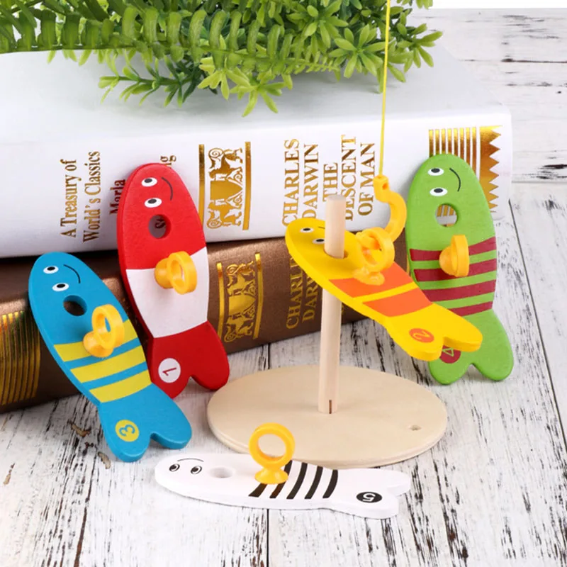 Wooden Digital Fishing Set Toy Column Game Puzzle Early Education Toys Children Gifts BM88 | Игрушки и хобби