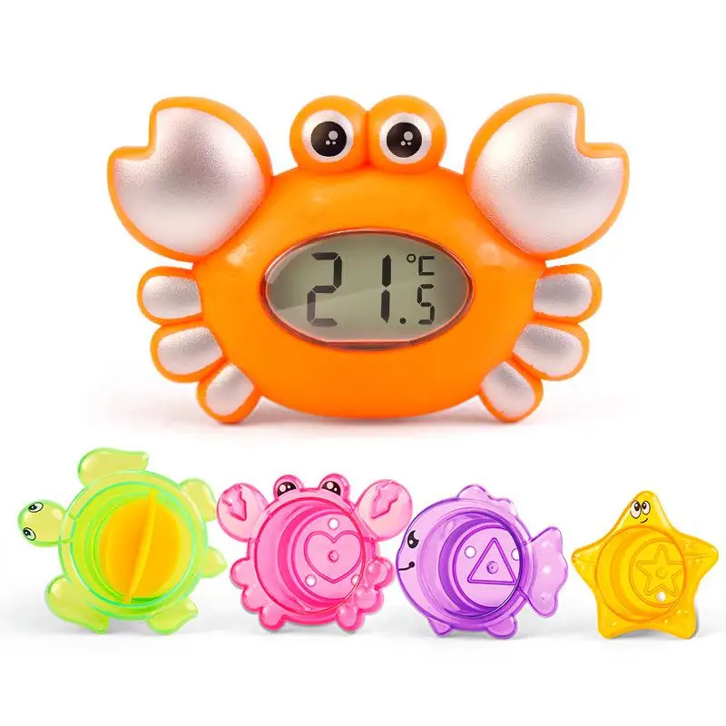Crab 7 шт. детские игрушки для ванной детские пляжные игрушки Собака Рыба резиновая утка Aninal Baby Shower игры Reborn Baby Doll ванна для ванной игрушки в виде медведей для ребенка - Цвет: Crab