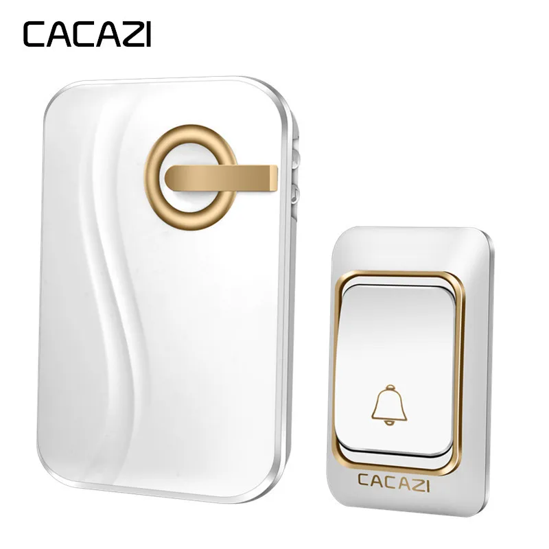 Беспроводной дверной звонок CACAZI с батарейным питанием 200 м водонепроницаемый 4