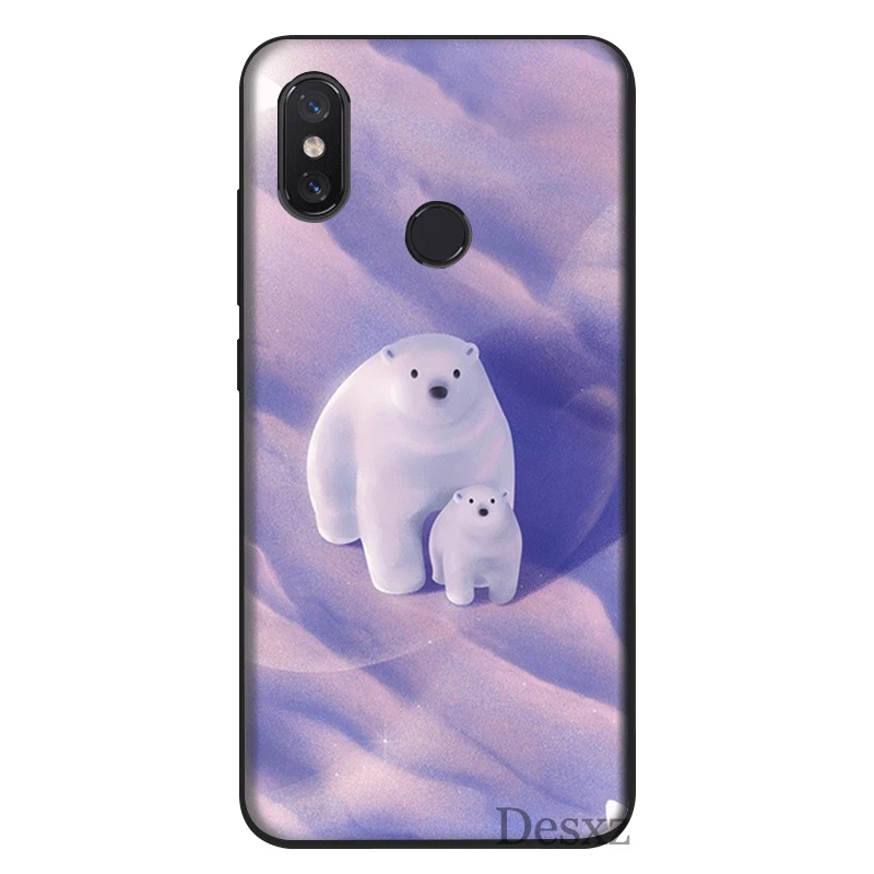 Desxz силиконовый чехол для мобильного телефона Xiaomi Redmi GO 7 S2 4A 4X5 5A Plus 6 6A Pro Чехол с мультяшным полярным медведем сумка в виде ракушки